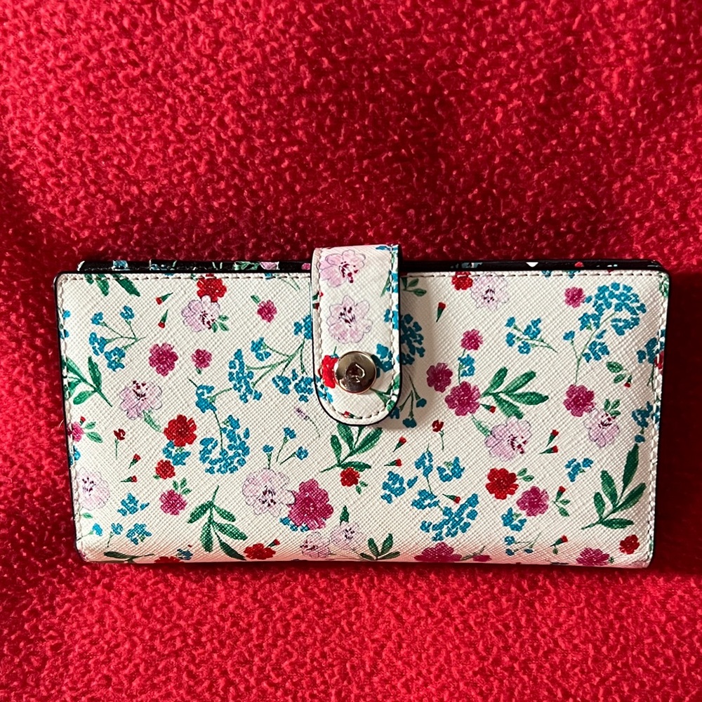 Kate Spade Black Floral Wallet